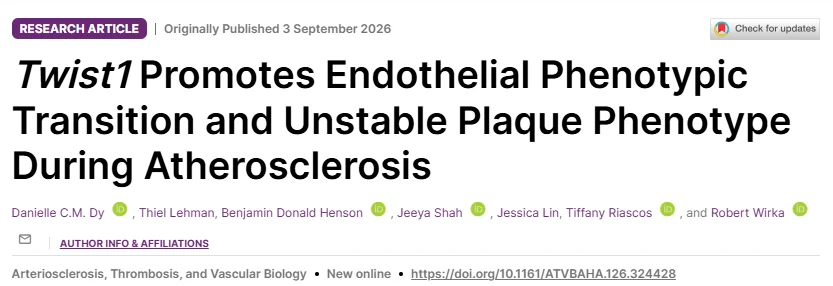 Danielle Charissa: Functional Genomics Reveals a Causal TWIST1 Variant in Cardiovascular Disease 1 Danielle Charissa