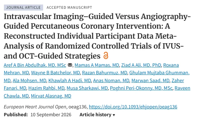 Mirvat Alasnag: IVUS and OCT Guided PCI Reduce MACE, Revascularization and Stent Thrombosis 3 Mirvat Alasnag: IVUS and OCT Guided PCI Reduce MACE, Revascularization and Stent Thrombosis