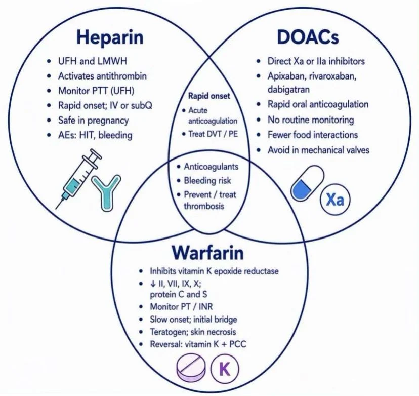 Mahmoud Mehawed: Heparin vs Warfarin vs DOACs Understanding the Key Differences