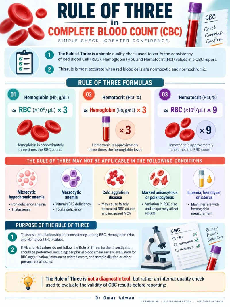 Omar Adwan: Rule of Three in Complete Blood Count 1 Omar Adwan: Rule of Three in Complete Blood Count
