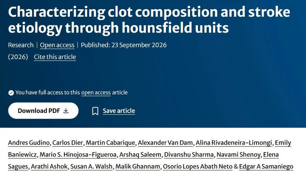 Andres Gudino: Clot Characterization Through Hounsfield Units in Ischemic Stroke