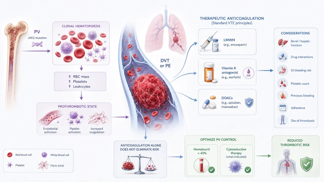 Anticoagulation and Contemporary Secondary Prevention of Thrombosis in Polycythemia Vera