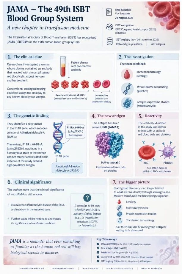Pankti Solanki: ISBT Recognized JAMA as the 49th Human Blood Group System