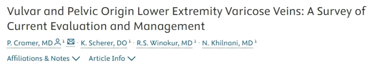 Jan Sloves: Addressing Diagnostic and Treatment Variability in Pelvic-Origin Varicose Veins