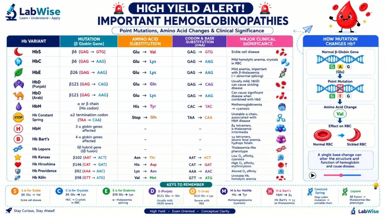 Sourabh Dwivedi: Important Hemoglobinopathies – High-Yield-Alert!