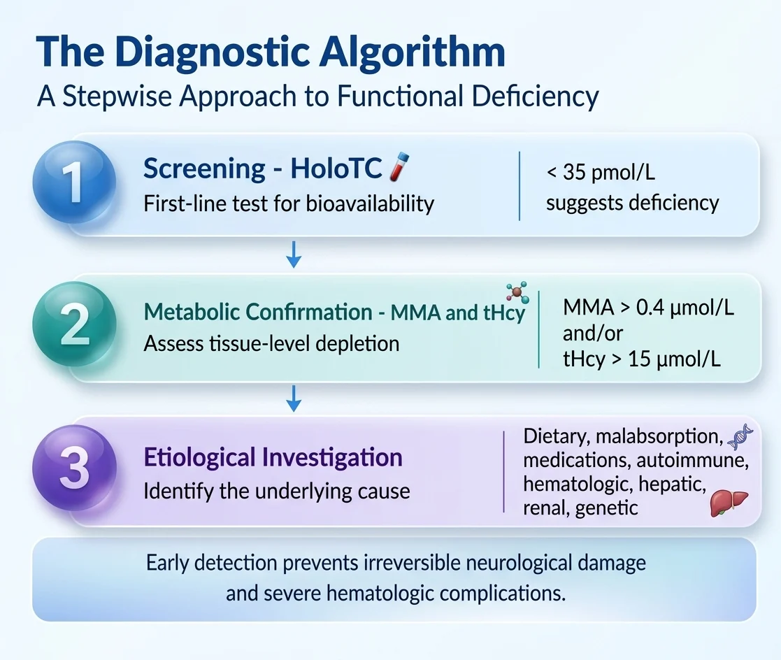 The New B12 Diagnostic Algorithm: From Serum Cobalamin to Functional Deficiency