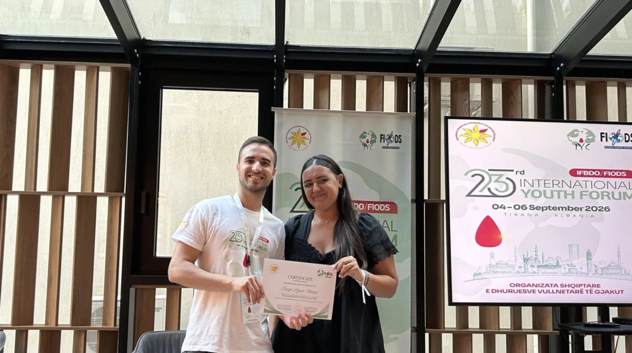 Diego López Santos: Young Blood Donors Unite at the 23rd International Youth Forum in Tirana