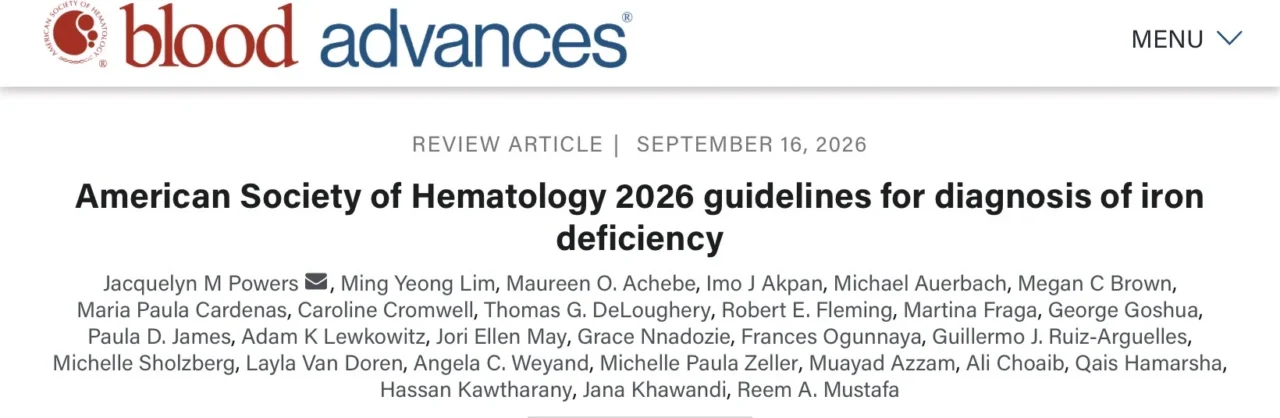 Angela Weyand: ASH 2026 Iron Deficiency Guidelines