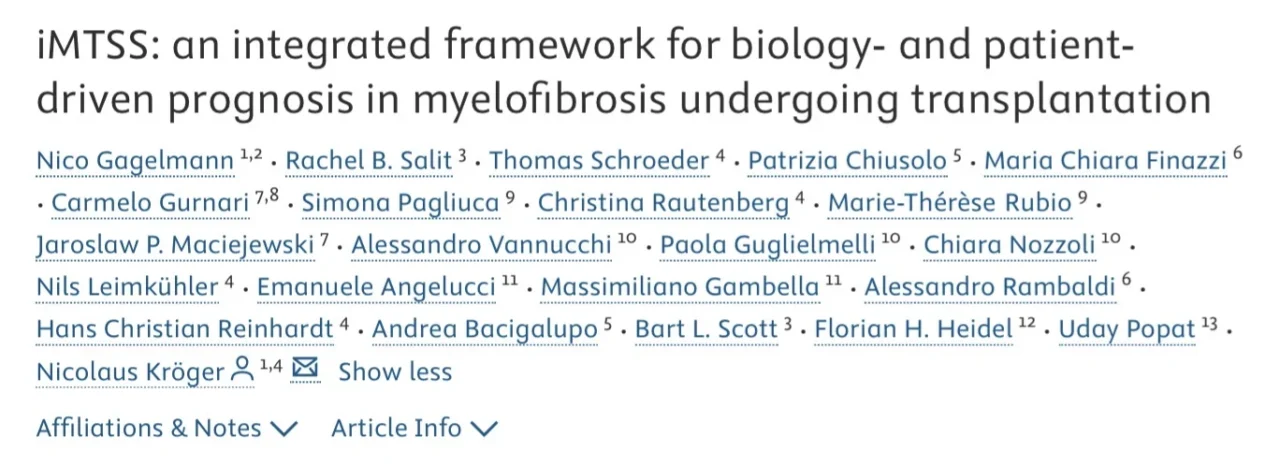 Nico Gagelmann: iMTSS to Dissect the Drivers of Post-Transplant Outcomes