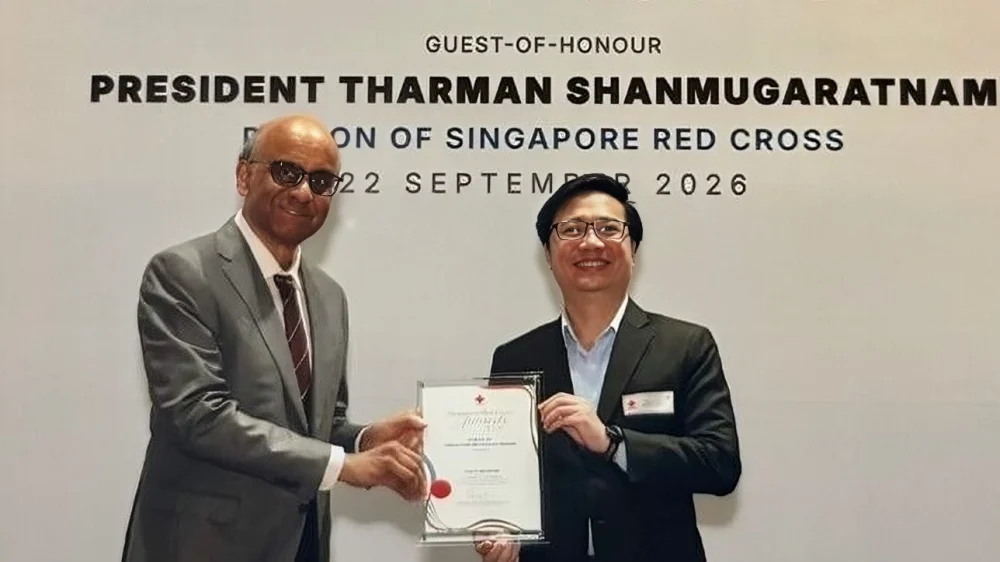 Hugh Nguyen: Honored to Accept the Friend of Singapore Red Cross Award