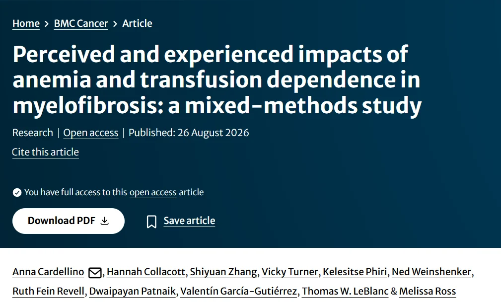 Ruth Fein: The Patient Impact of Transfusion Dependence in Myelofibrosis 1 Ruth Fein: The Patient Impact of Transfusion Dependence in Myelofibrosis