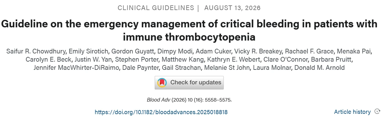 Wolfgang Miesbach: A New Guideline for Critical Bleeding in ITP
