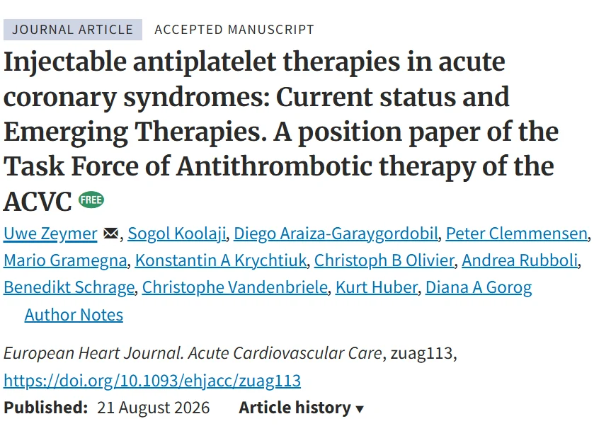 Christoph B. Olivier: Rapid Platelet Inhibition in Acute Coronary Syndromes