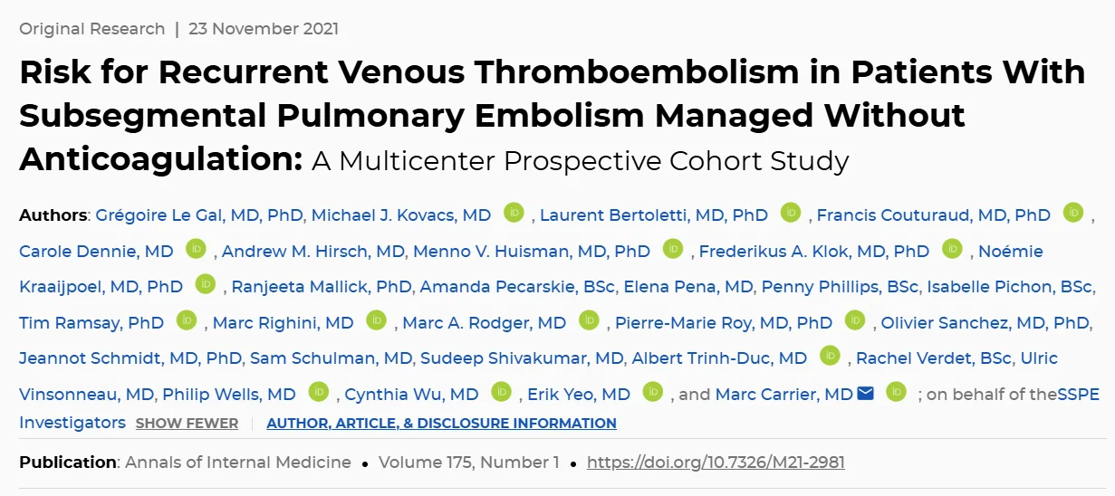 Ahmad G. Alzahrani: A New Classification for Acute Pulmonary Embolism