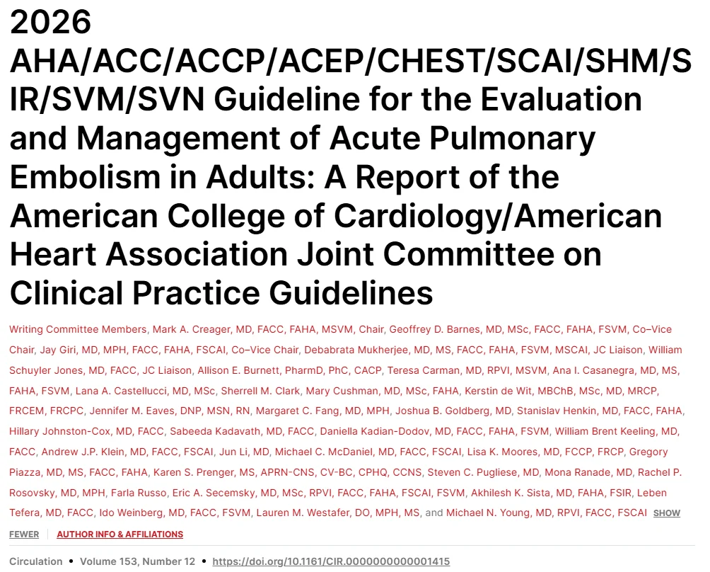 Ahmad G. Alzahrani: A New Classification for Acute Pulmonary Embolism