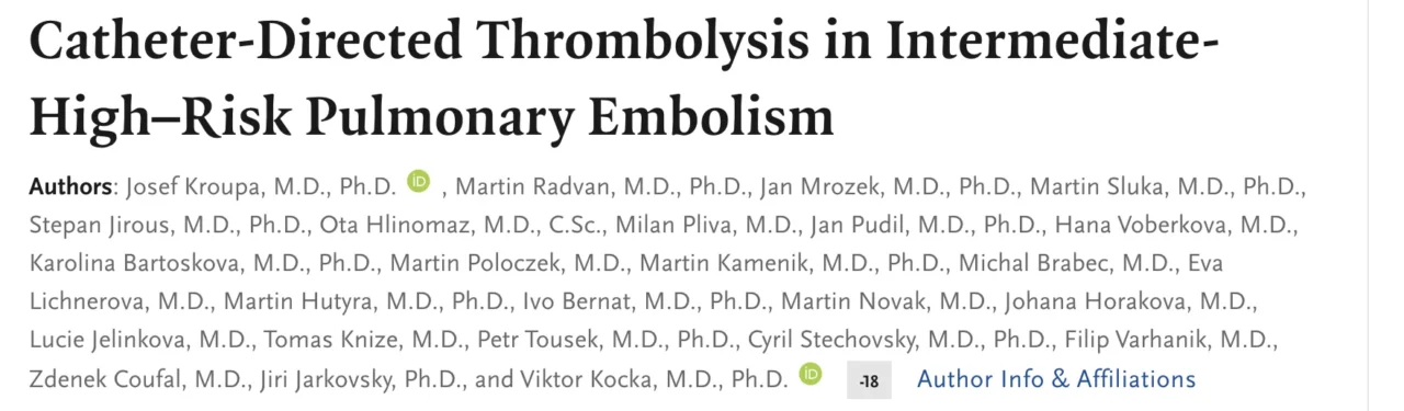 Shinya Goto: Targeted Thrombolysis for High Risk Pulmonary Embolism