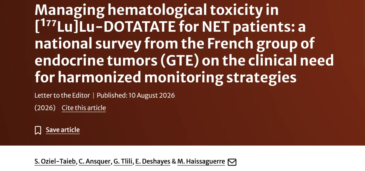 Sandrine Oziel-Taieb: Hematological Toxicity Management During Lu-Dotatate