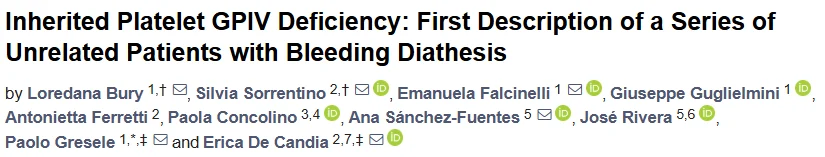 Alan Nurden: Inherited GPIV (CD36) Deficiency Linked to Bleeding for the First Time