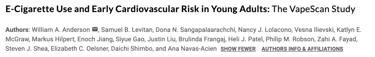 Ahmed Bennis: E-Cigarette Use and Early Cardiovascular Risk in Young Adults