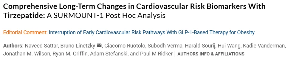 Abid Husain: Tirzepatide Drives Broad Improvements in Cardiovascular Risk Biomarkers