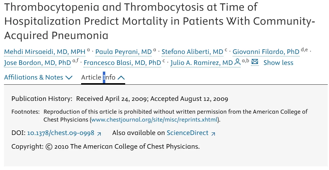 Mehdi Mirsaeidi: Platelets and Thromboinflammation in COPD