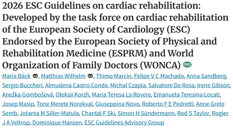 Alejandro González Veliz: 2026 ESC Guidelines Expand Cardiac Rehabilitation Beyond Post-Event Recovery