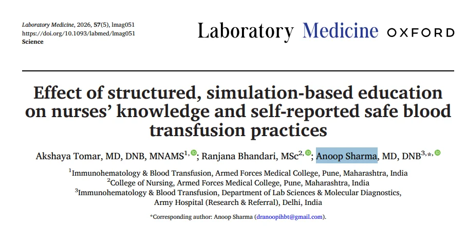 Axay Tomar: How Simulation-Based Education Shapes Safer Transfusion Practices 1 Axay Tomar