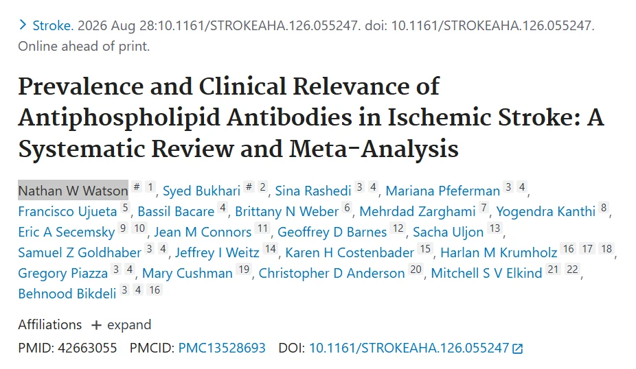 Heghine Khachatryan: New evidance - Antiphospholipid Antibodies and Ischemic Stroke 1 Heghine Khachatryan