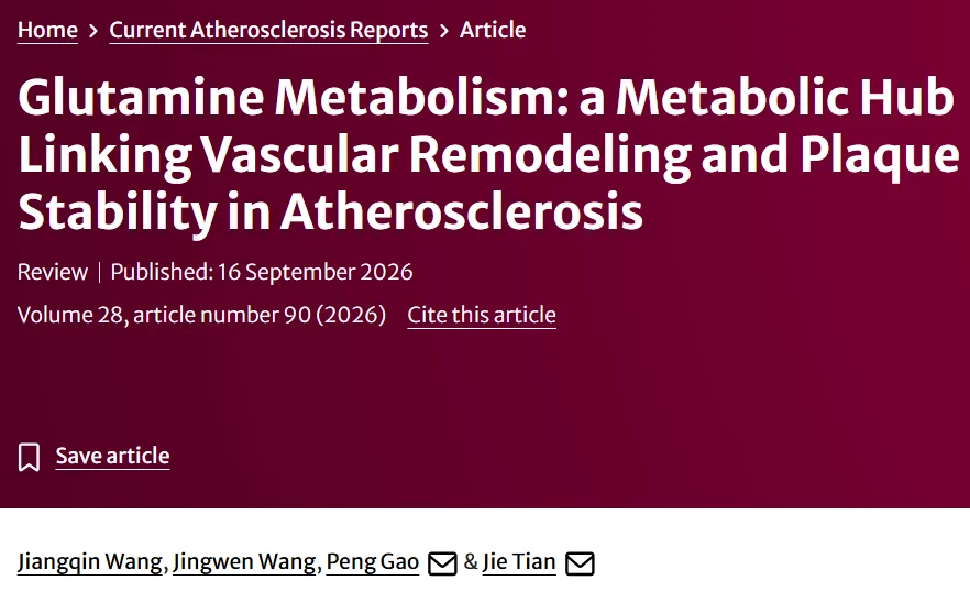 Leonardo Roever: Exploring the Role of Glutamine Metabolism in Atherosclerosis