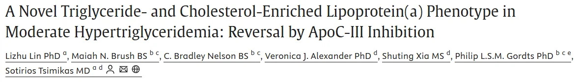 Sam Tsimikas: Uncovering a Modifiable Lp(a) Phenotype in Hypertriglyceridemia 1 Sam Tsimikas: Uncovering a Modifiable Lp(a) Phenotype in Hypertriglyceridemia