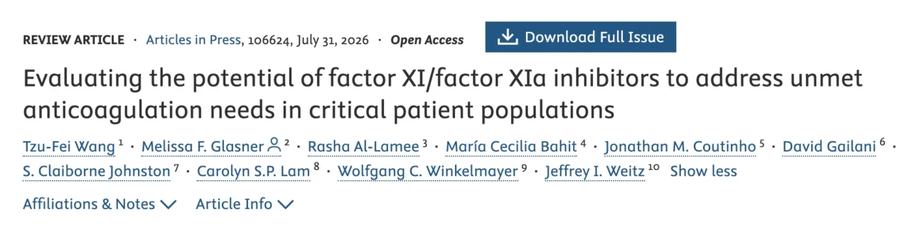 Targeting Factor XI to Reduce Thrombosis Without Compromising Hemostasis - ISTH