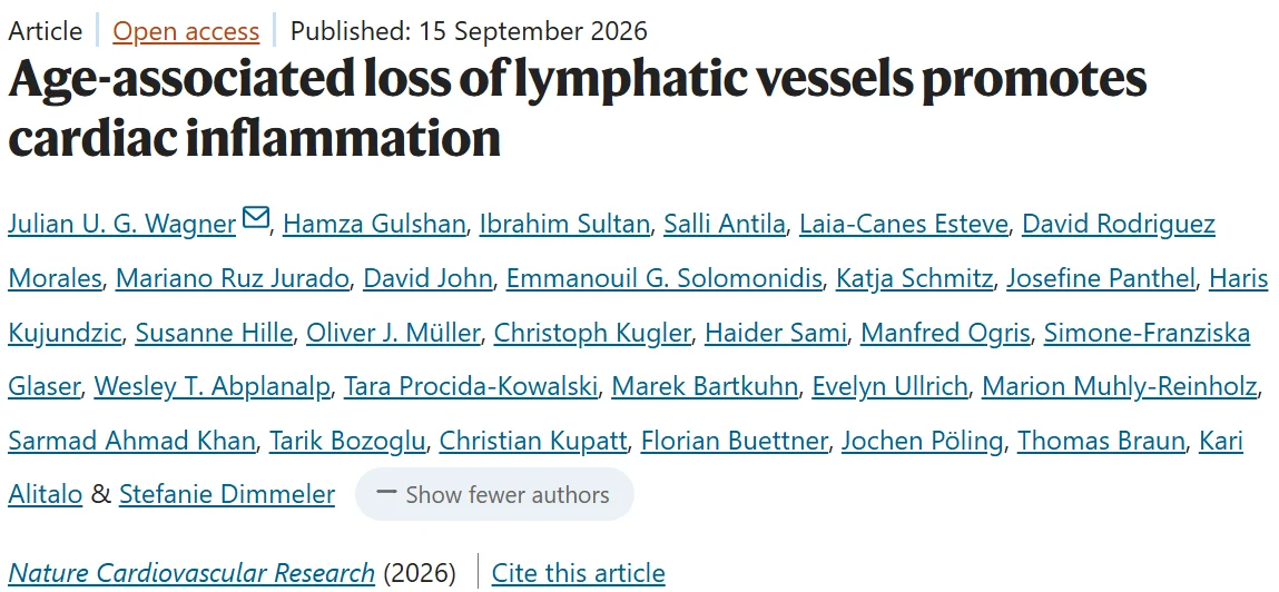 Stefanie Dimmeler: How the Lymphatic System Shapes Heart Aging