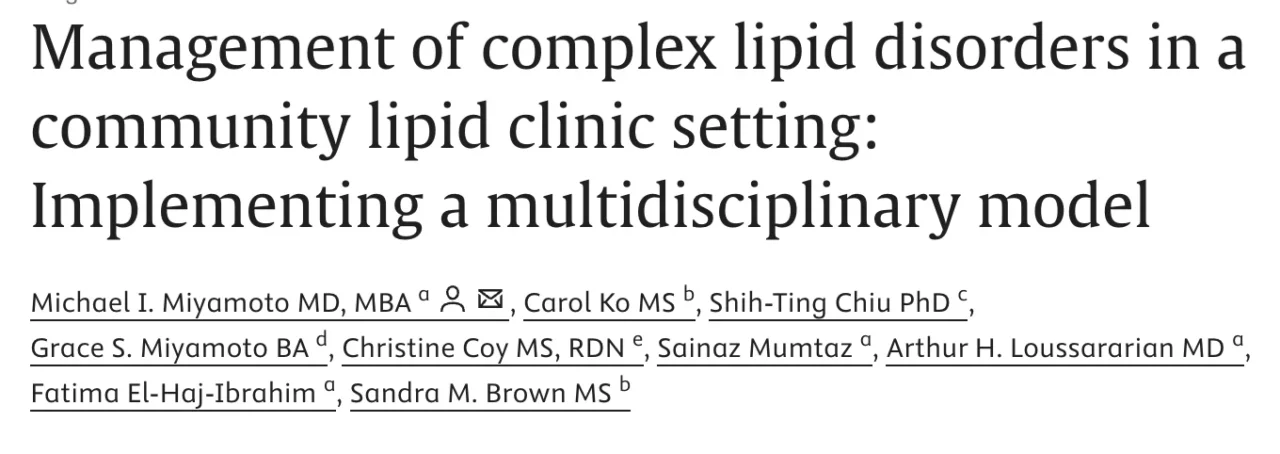 Michael Miyamoto: Scaling Guideline Based Lipid Management in Community Practice