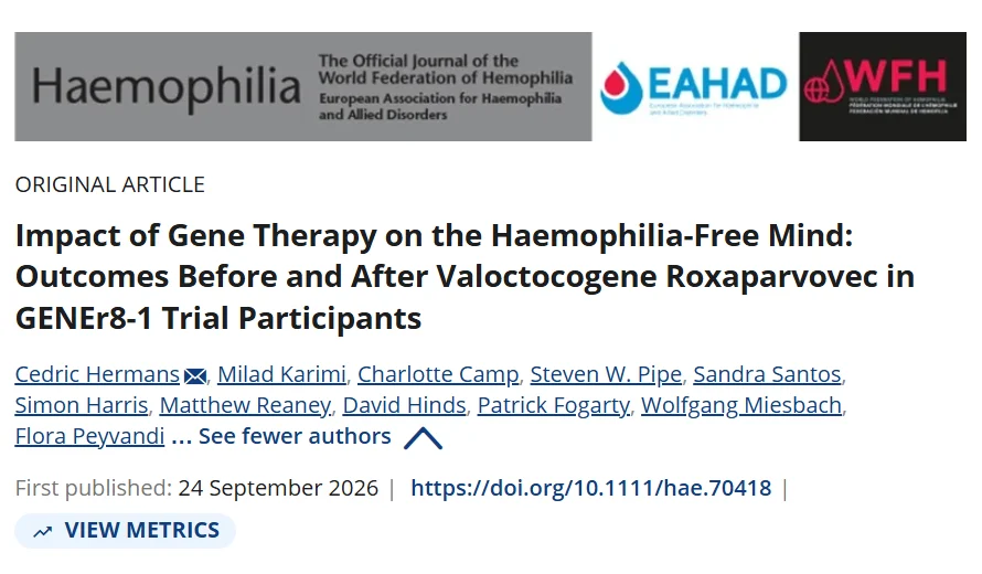 Heghine Khachatryan: Measuring the Human Impact of Gene Therapy on the Hemophilia 1 Heghine Khachatryan, Cedric Hermans