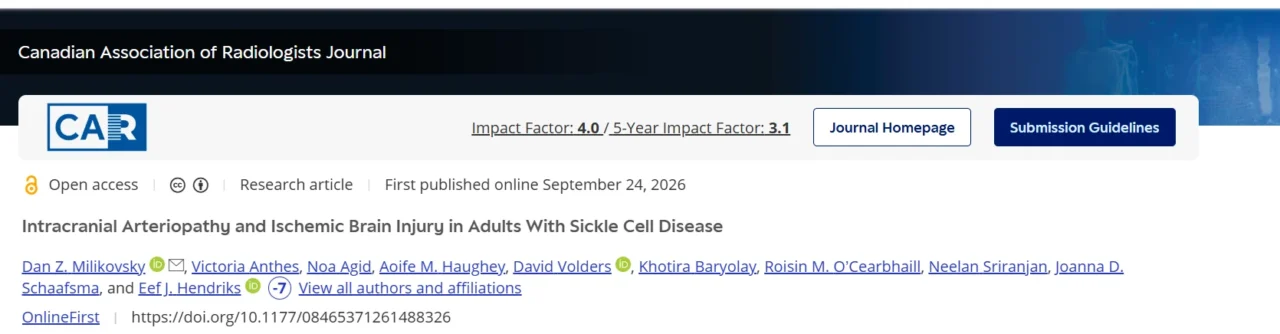 Dan Milikovsky: Uncovering Cerebrovascular Injury in Sickle Cell Disease 1 Dan Milikovsky