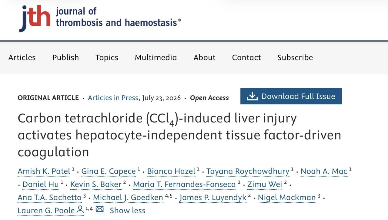 Ana Sachetto: Liver Injury and Tissue Factor-Driven Coagulation