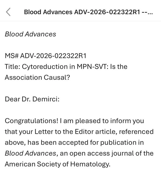A. Emre Eşkazan: Cytoreduction in MPN-SVT and the Question of Causality