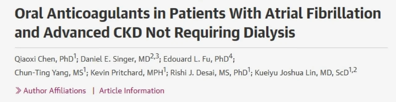 Benjamin Vipler: Optimal Oral Anticoagulation Choice in Atrial Fibrillation and Advanced CKD 1 Benjamin Vipler: Optimal Oral Anticoagulation Choice in Atrial Fibrillation and Advanced CKD