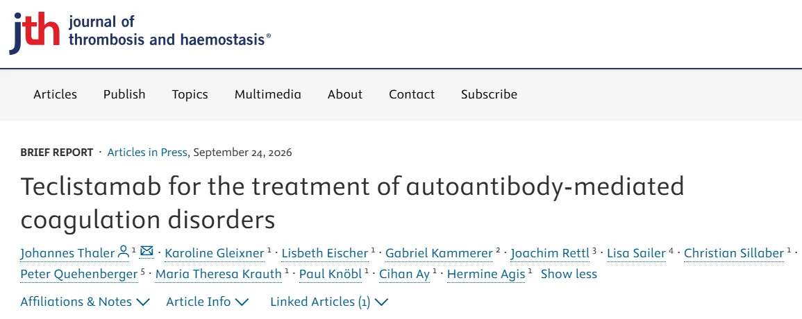Wolfgang Miesbach: Teclistamab Targets the Source of Pathogenic Autoantibodies
