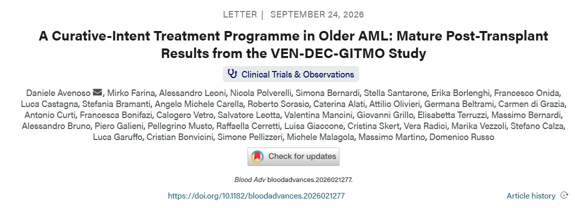 Massimo Martino: VEN-DEC-GITMO - Advancing AML Treatment in Older Patients