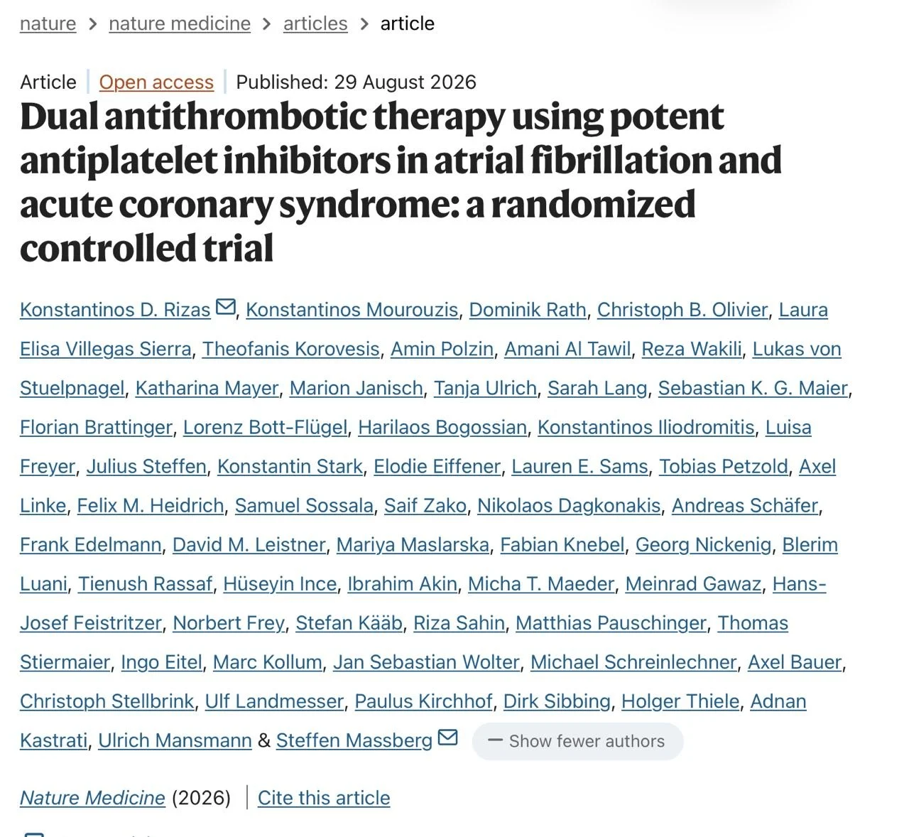 Dirk Sibbing: Potent P2Y12 Inhibition in Patients With Atrial Fibrillation and Acute Coronary Syndrome