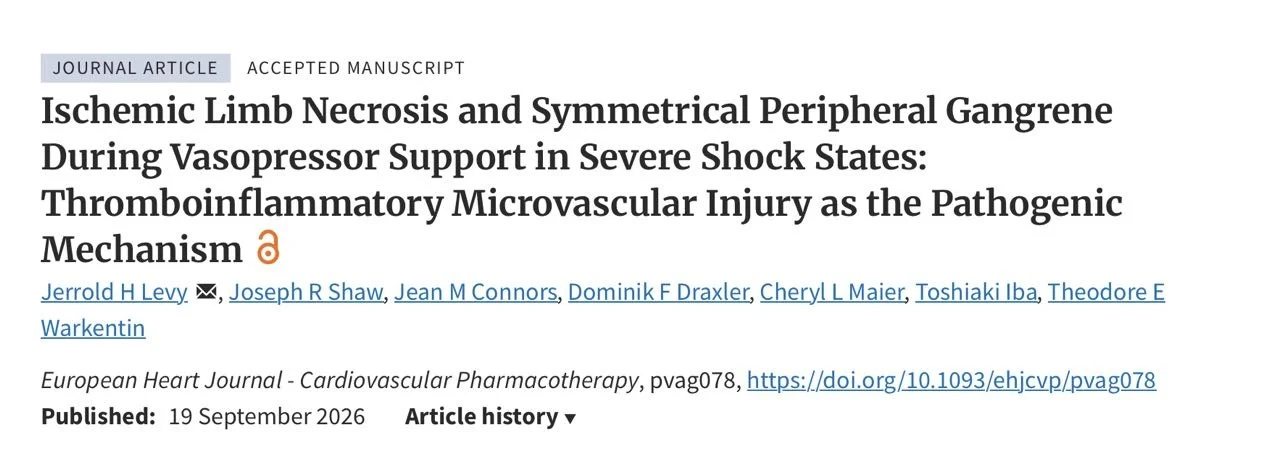 Bianca Rocca: Thromboinflammatory Injury in Ischemic Limb Necrosis During Severe Shock