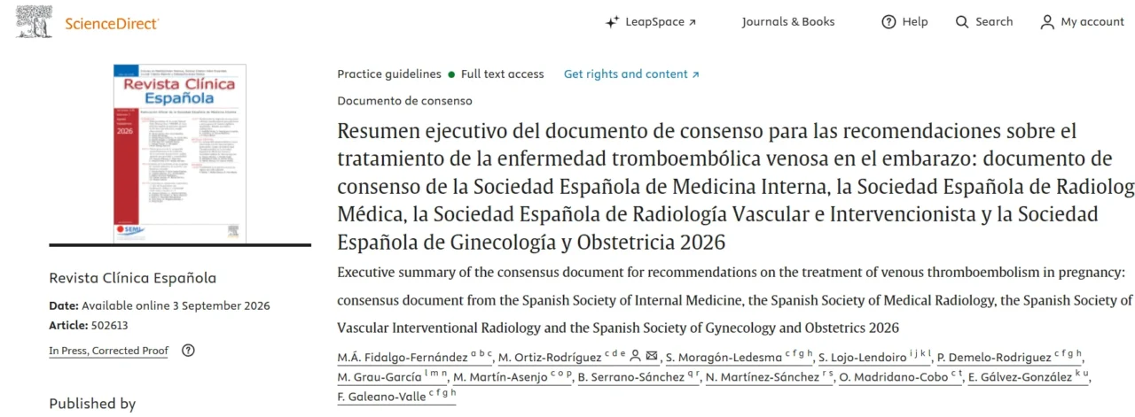 Sara Lojo Lendoiro: When Thrombosis in Pregnancy Requires More Than One Specialty 1 Sara Lojo Lendoiro: When Thrombosis in Pregnancy Requires More Than One Specialty