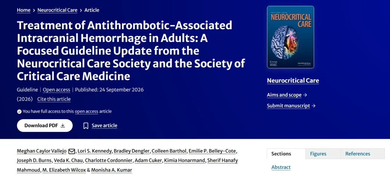 Sherif Mahmoud: Updated Guideline for Antithrombotic-Associated Intracranial Hemorrhage