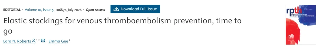 Elastic Stockings for VTE Prevention - RPTH Journal