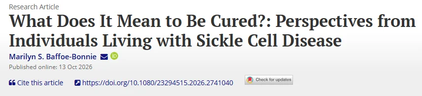 Marilyn Baffoe-Bonnie: What Does It Mean to Be Cured of Sickle Cell Disease? 1 Marilyn Baffoe-Bonnie