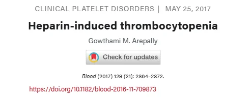 Francisco Chacón-Lozsán: Heparin-Induced Thrombocytopenia - When an Anticoagulant Triggers Thrombosis 2 Francisco Chacón-Lozsán: Heparin-Induced Thrombocytopenia - When an Anticoagulant Triggers Thrombosis