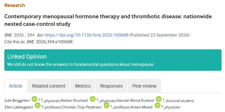 Martha Gulati: Oral MHT Is Associated With Increased Thrombotic Risk 1 Martha Gulati