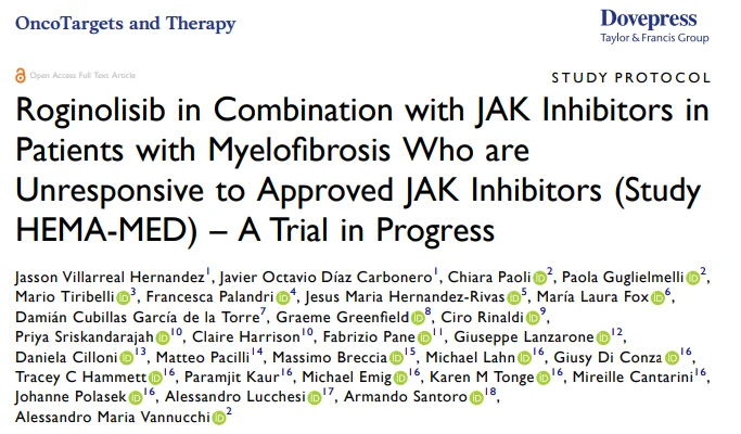 Priya Sriskandarajah: HEMA-MED Trial Exploring Roginolisib Plus JAK Inhibitors in Myelofibrosis 1 Priya Sriskandarajah