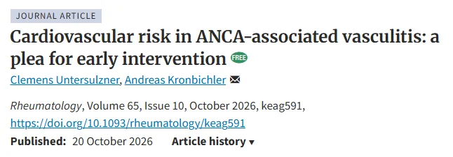 W. Alberto Sifuentes Giraldo: Temporal Structure of Cardiovascular and Thromboembolic Risk in AAV 1 W. Alberto Sifuentes Giraldo